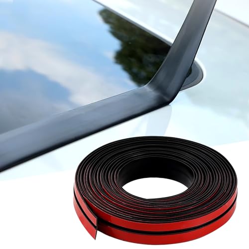 16.4Ft Car Sunroof Seal Car Windshield Seal Strip Universal Windshield Weather Stripping T Shape Windshield Rubber Seal for Roof Sunroof Front Rear Windshield (27mm), Black, MFT002-5M27 - size: 1.06 in x 16 ft