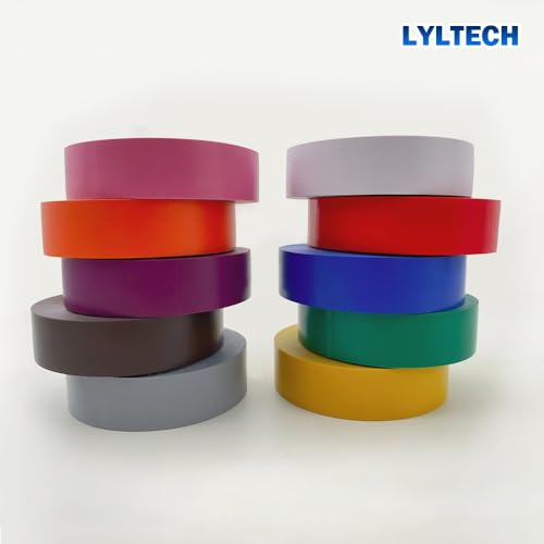 LYLTECH Matte Rainbow Electrical Tape 3/4 Inch x 60 Ft x 10 Colors