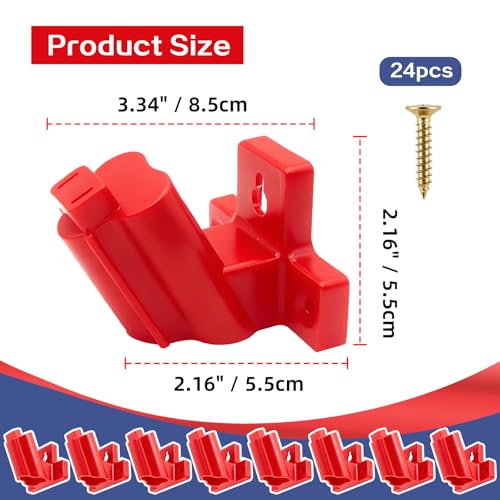 Tool Holder Wall Mount Compatible for Milwaukee 12V Drill Bit Holder, Power Tool Organizer Storage Wall Hanger for M12