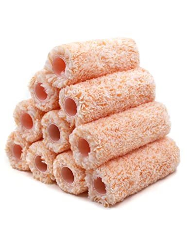 ROLLINGDOG 4 Inch Jumbo Mini Paint Roller Covers - color: microfiber roller covers(Pack of 10)