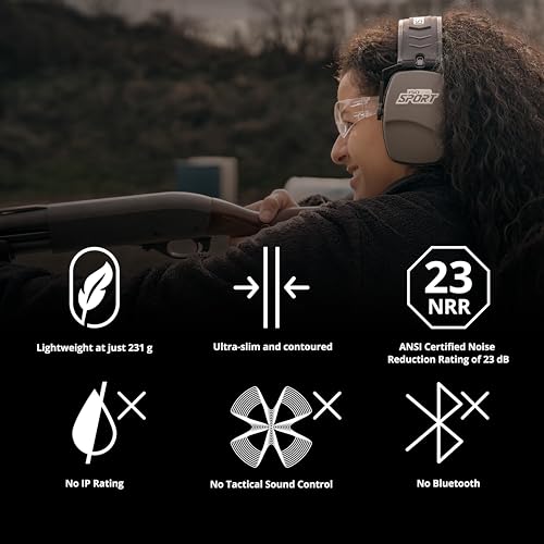 ISOtunes DEFY Slim Passive Earmuffs: Noise Isolating Over-Ear Hearing Protection with Foam Cushions, and Adjustable Headband - color: Jaeger Green