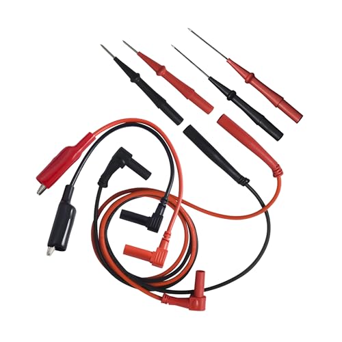 Fieldpiece ADK7 Deluxe Silicone Test Lead Kit – Professional HVAC/R Multimeter Lead Set with Gold-Plated Tips, Alligator Clip Extensions, and Extended Reach Molex Probes – High-Heat & Cold-Weather