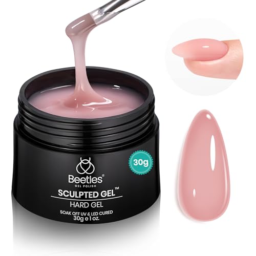 Beetles Hard Gel for Nails Rose Pink, 1 oz 9 in 1 Pink Builder Nail Gel - color: Rose Dusk Pink 1 oz