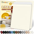 Linen Repair Tape 2Pcs 8x12 inch, Self Adhesive Fabric Patches, Couch Repair Patch Kit, Fabric Repair Tape for Furniture, Sofas, Carpet, DIY, Headboards, Chairs, Pillows, Linen Goods - Beige White - color: Beige White, size: 8x12inch