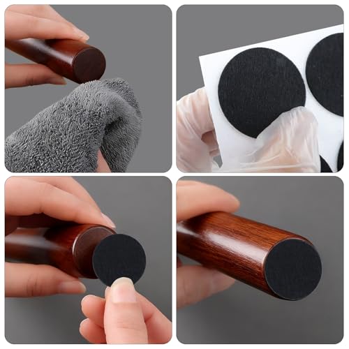 Antrader 160 Pack 0.7 Inch Self-Stick Furniture Round Felt Pads,Black - color: Black, size: 0.7" Dia. Round