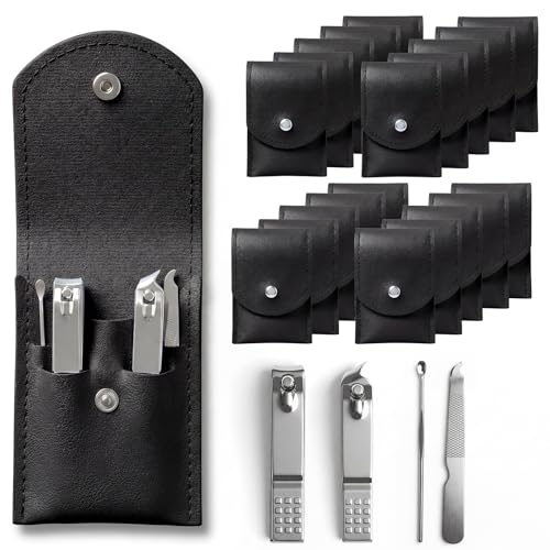 20PC Nail Care Kit,Professional Manicure Set，Nail Clippers Bulk - color: Black