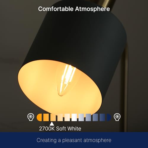 FLSNT 60W Equivalent LED Chandelier Light Bulbs, Dimmable, E12 Base, Clear B11 LED Filament Candelabra Bulbs, 2700K Soft White, 6 Pack - color: 2700k Soft White, size: 6 Count (Pack of 1)