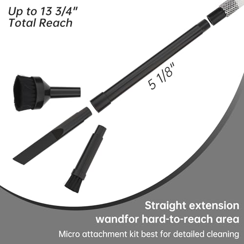 Vacuum Cleaner Attachments 8pcs, Mini Micro Tool for Interiors Cleaning Kit, Car Detailing Vacuum Attachment Cleaner, Crevice Cleaning Tool Brush Universal Accessories for Car Keyboard Home