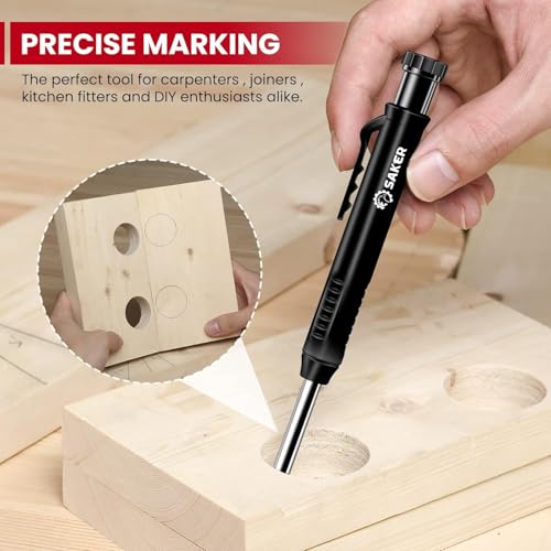 Saker Contour Gauge Profile Tool Set,Unlimited Connection 2PCS and Pencil | Precisely Copy Irregular Shape Duplicator,with Construction Deep Hole Pencil for DIY Woodworking - style: 2 Pieces Unlimited Connection Set