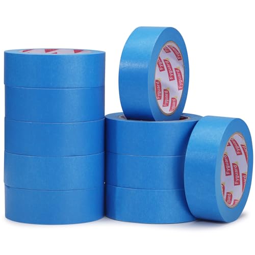 10Rolls Blue Painters Tape 1.5In×55Yd Wide Blue Masking Tape for Painting - size: 10rolls/1.5in（S)