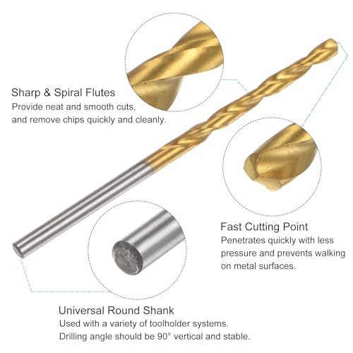 uxcell Tap & Drill Bit Set, 6-40 UNF Straight Flute Thread Tap and 3/25" (2.9mm) Twist Drill Bit, Titanium Coated M2 High Speed Steel Thread Repair Tapping Tools - size: 6-40 UNF + 3/25" (2.9mm)