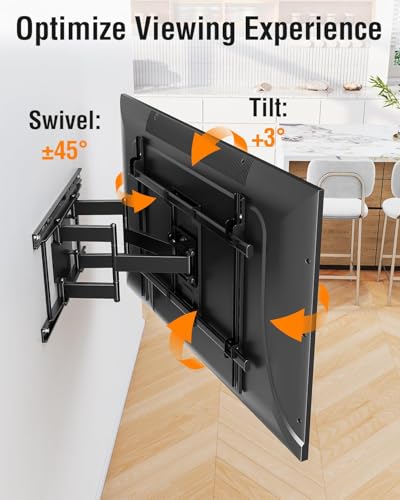 ELIVED Heavy Duty TV Mount for 50-110" TVs, Max VESA 800x600, 250 Lbs Load - size: TV 50-110", Slim Motion