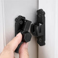 Black 90/180 Degree Barn Door Latches,Aluminum Alloy Flip Latch - color: Black