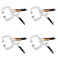 6-Inch C-Clamp Locking Pliers,Heavy Duty Vise Grip Welding Clamp With Swivel Pads for Woodworking,Home,Metalworking,Auto Repair(4 Pack) - size: 6 inch 4 Pack