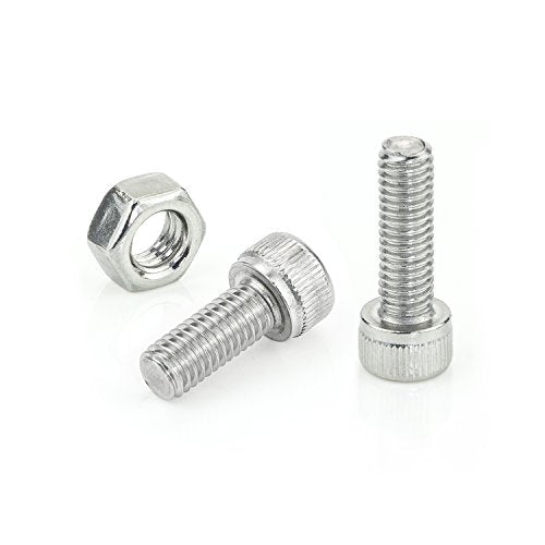 304 Stainless Steel Screws Nuts and Washers 1200PCS, Sutemribor M2 M3 M4 Hex Socket Head Cap Bolts Screws Nuts Washers Assortment Kit with Hex Wrenches