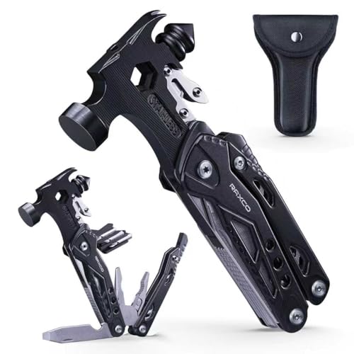 RAXCO 17-in-1 Multi-Tool Claw Hammer Pliers, Rigid Pouch - style: Multitool Hammer