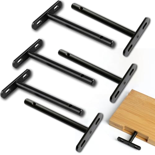 6 Inch (154MM) Hidden Floating Shelf Brackets 6-Pack
