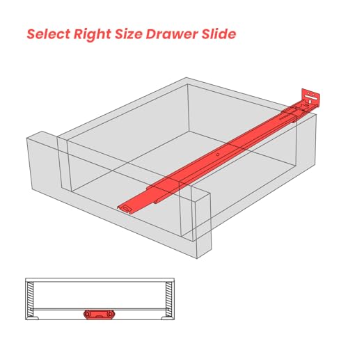 homdiy 18 Inch Heavy Duty Center Mount Drawer Slides Track (2 Pcs) - size: 18 Inch, style: 2 Pack