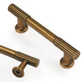 Asidrama 10 Pack 3 inch Antique Brass Kitchen Cabinet Handles - color: Antique Brass, size: 3" Hole Center