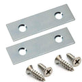 Zinc Plated Steel Mending Plate 1/2" x 2" (10 Pack) with 20 pcs 1/2" x 4 Gauge Flat Head Phillips Screws