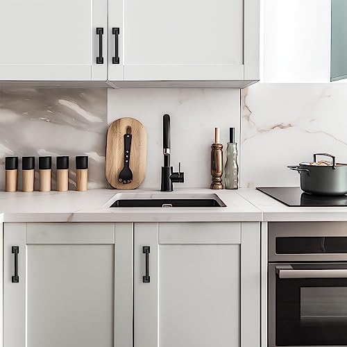 30 Pack Kitchen Cabinet Handles 3-3/4 Inch Hole Center Black Cabinet Pulls - color: Matte Black, size: 3-3/4 Inch Hole Centers