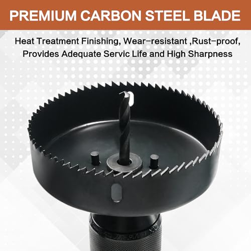Hole Saw Set, 19Pcs Hole Saw Kit with 3/4" to 5" (19mm-127mm) Saw Blades, Mandrels, Drill Bits, Installation Plate, Hex Key, Ideal for Soft Wood, Plastic, PVC Board, Drywall with Storage Case - style: Hole Saw 19pcs