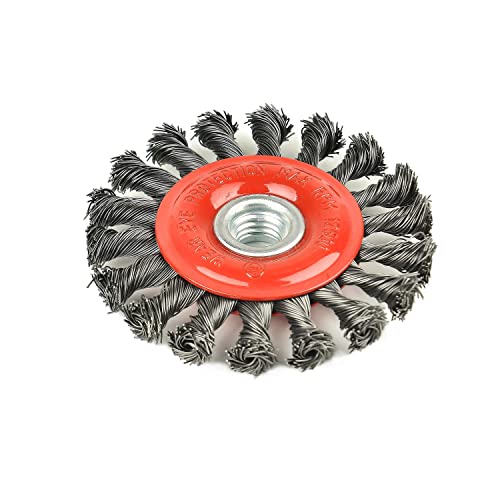AAIN 10PCS 4 Inch Twist Knotted Wire Wheel Brush for Angle Grinder - size: 10 pack, style: 4 inch Knotted Wire Brush