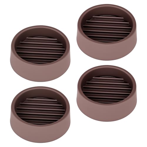 1.5X1.5 Round Rubber Caster Cups, Non Slip Furniture Pads - 4 Pack - color: Brown, size: 1.5” 4pcs