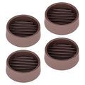 1.5X1.5 Round Rubber Caster Cups, Non Slip Furniture Pads - 4 Pack - color: Brown, size: 1.5” 4pcs