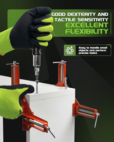 Foam Latex Coated Work Gloves for Men Women - size: Large