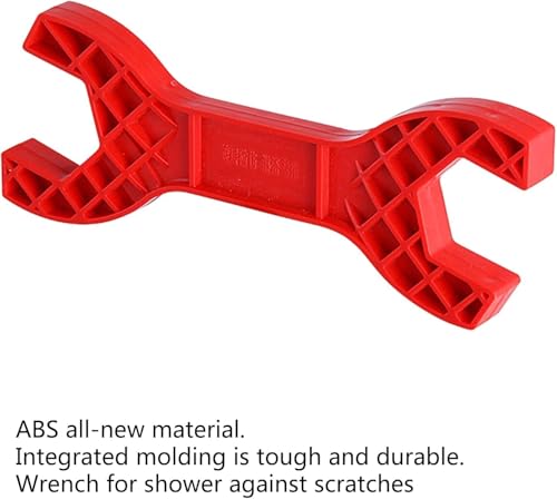 1Pc Red Multifunctional Double Head Shower Wrench Plastic Made Lightweight Bathroom Wrenches for Faucet Shower Wrench Tool,Adjustable Wrenches,Small in Size,Tools and Home Improvement,Hand Tools