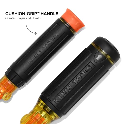 Klein Tools 32310INS 10-in-2 Insulated Multi-Bit and Multi-Bit Precision Screwdriver Set, Auto-Locking Collar, 1000V Rated, In-Handle Bit Storage - size: 2-Piece Set