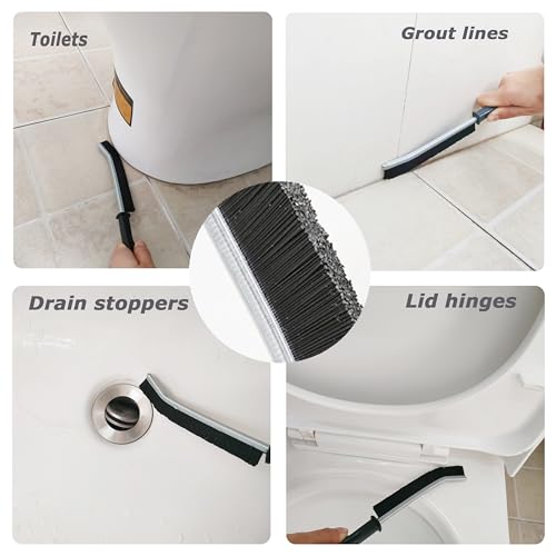 5PCS Hard Bristle Crevice Cleaning Brush, Multifunctional Crevice Cleaning Tool, Gap Cleaning Brush, Crevices Cleaning Brushes for Tight Narrow Spaces, Grout Lines, Sink, Toilet, Household Use