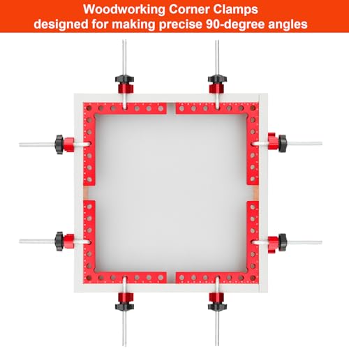 4 Pack 5.5" 90 Degree Corner Clamps for Woodworking with Box