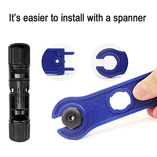10 Pairs Solar Connectors M-C-4 Male/Female IP67 Waterproof Solar Panel Cable Connectors with Spanners - color: 10pair MC4+ 1 pair Spanner