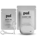 PUL Aligner Care Convenience Kit – Case + 2-in-1 Tool for Invisalign, Retainers, Partial Dentures, Mouth & Night Guards & More – White Case & 2-Pack of White Aligner Seating Chewie & Removal Tool - color: White Combo