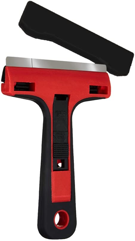 ALLWAY GTS-G Glass & Tile Scraper with Snap-On Blade Guard, 4" - style: Glass & Tile Scraper with Guard