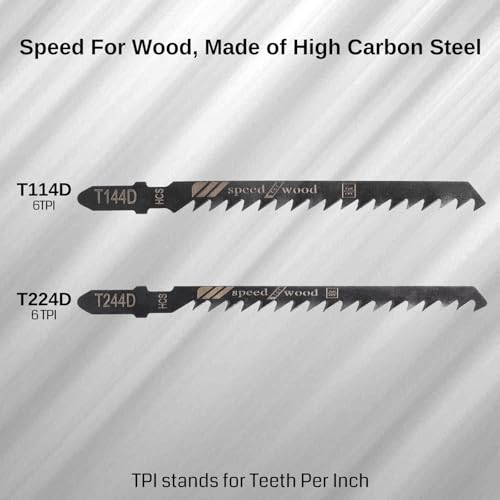 T-Shank Multi-Purpose Jigsaw Blades Set with Storage Case, Made with HCS/HSS, Assorted T-Shank Jig Saw Blades for Wood, Plastic and Metal Cutting (JSB80A 80Pcs Set) - style: JSB80A 80Pcs Set