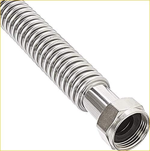 EZ-Fluid 18" x 3/4-Inch FIP x 3/4-Inch FIP Corrugated Flexible Stainless Steel Water Heater Connector Supply Line for Female Iron Water Hose Pipes Fitting,18-Inch (1-Pc) - size: 3/4-Inch FIP x 3/4-Inch FIP, 18-Inch