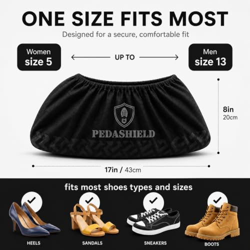 110 Pack Disposable Boot & Shoe Covers, Non-Slip Waterproof, Black - color: Black