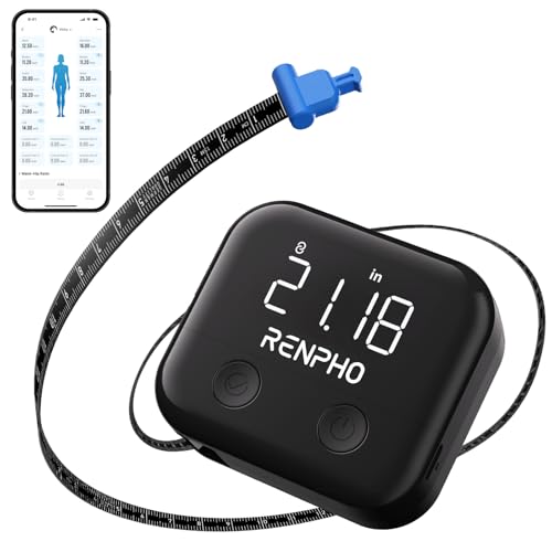 RENPHO Smart Body Measuring Tape for Weight Loss, Rechargeable, LED Display