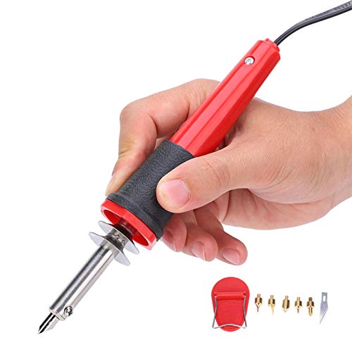 Soldering Iron Kit Wood Burning Tool, Piece Wood Burning Pen Set, Electric Soldering Iron Set Wood Burning Pen Engraving Carving Pyrography Tool 40W for DIY Enthusiasts(AC110V-US Plug)
