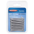 #8 × 1-1/2" Flat Head Phillips Wood Screw, Stainless Steel 304 (18-8), Self Tapping, Countersunk Head Sheet Metal Screws, 8 × 1-1/2-Inch, 75Pcs - color: Stainless Steel Screws, size: #8 x 1-1/2"