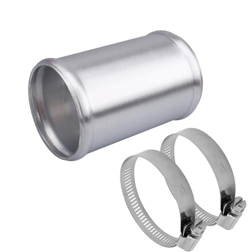 AC PERFORMANCE 2.5" (63mm) OD Aluminum Alloy Hose Joiner Silicone Pipe Connector Bead, 4" Length with 304 SS Clamps - size: 2.5" (63mm)