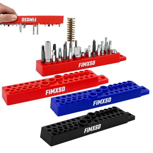 1/4" Magnetic Hex Bit Holder, 39 Holes Bit Storage with Strong Magnetic Base & Wall Mount Holes, Bit Organizer Suitable for Various Tools