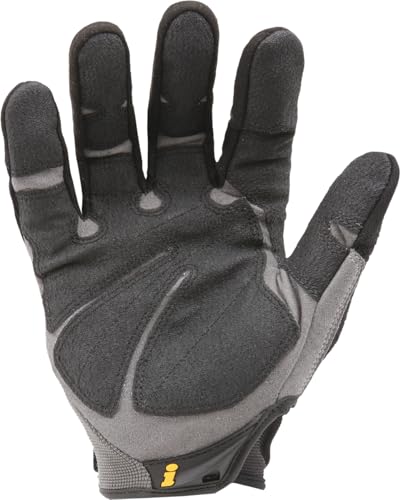 Ironclad Heavy Utility Work Gloves HUG, High Abrasion Resistance, Performance Fit, Durable, Machine Washable, (1 Pair), X-LARGE,Black & Grey - size: X-Large