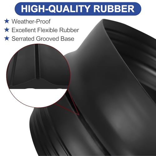 ToLanbbt 12Ft/3.7M Universal Garage Door Rubber Threshold Strip with 300ml Black Adhesive/Sealant, Weatherproof Seal Strip DIY Weather Stripping Replacement (Black) - color: Black, size: 12 Ft (incl. 1 adhesive)