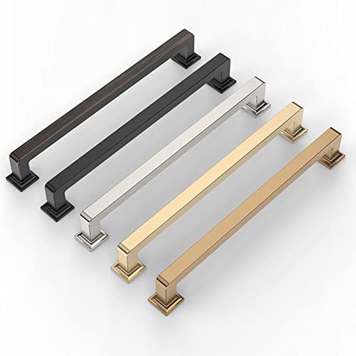 9BUILD 10 Pack 7 Inch Oil Rubbed Bronze Cabinet Pulls,Kitchen Hardware - color: Oil Rubbed Bronze, size: 7"/177MM Hole Center