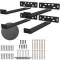 4 x J Shelf Brackets with Lip (9.25"L x 5"W x 1 1/4"H) Heavy Duty Floating Shelves Bracket - High-Quality Floating Shelves Hardware with Robust Shelf Bracket for Secure Wall Mounting-ANTIQUE - color: Antique, size: 9.25 inch - J Shape