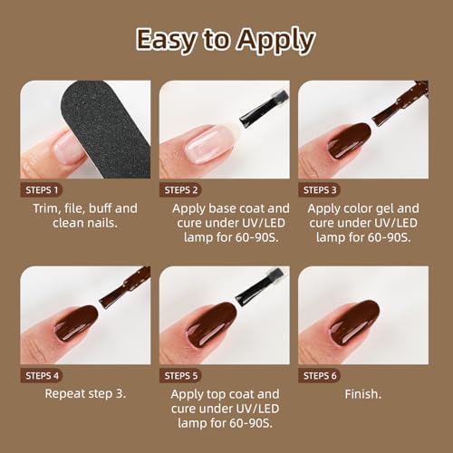 JODSONE 36Pcs Full-Color Gel Nail Polish Kit with U V Light 32 Color Autumn - color: KIT-18